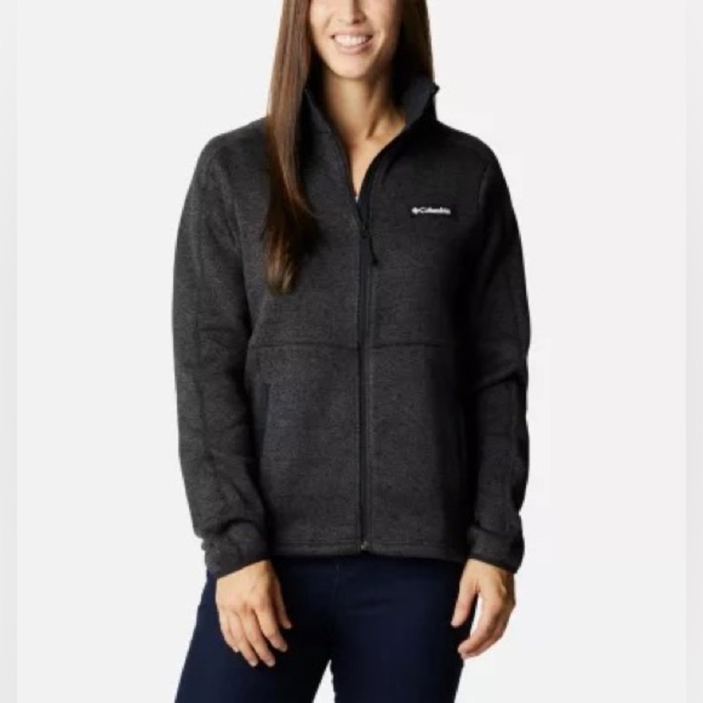 Columbia Women’s Sweater Weather Jacket Dark Gray Slate Full Zip Size Medium
